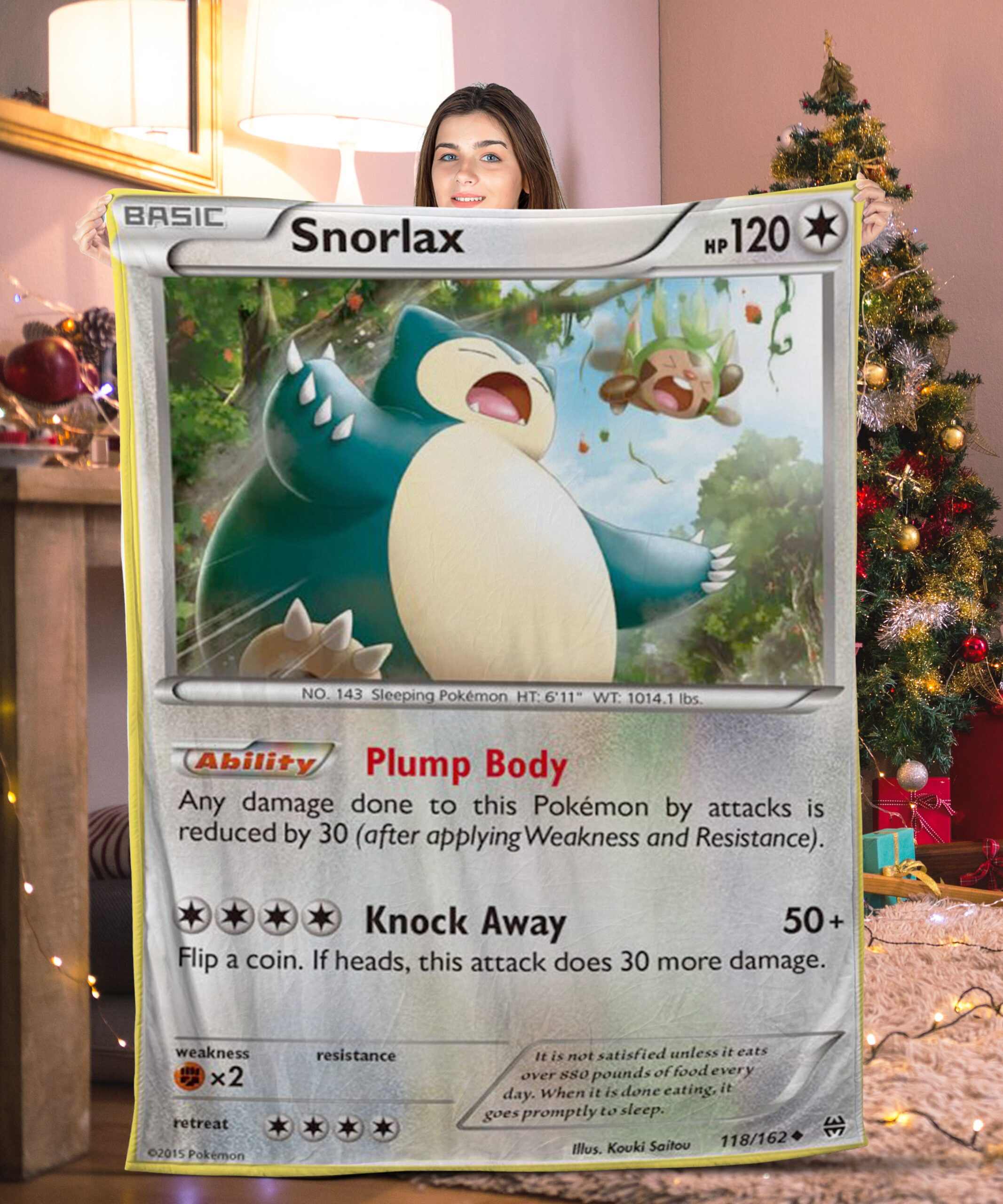 Basic Pokemon Snorlax Pokemon Card Blanket 817841