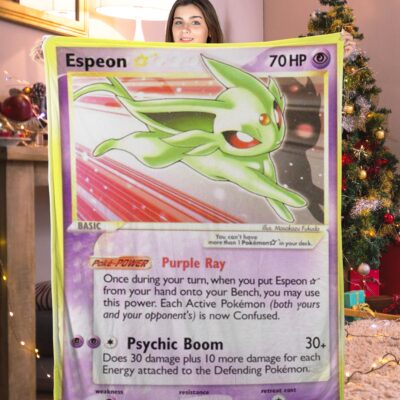 Cute Pokemon Espeon Pokemon Card Blanket 386316