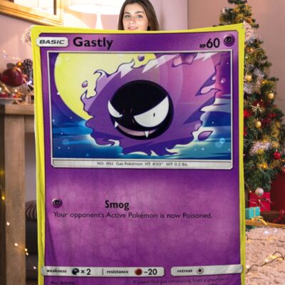 Cute Pokemon Gastly Pokemon Card Blanket 767814