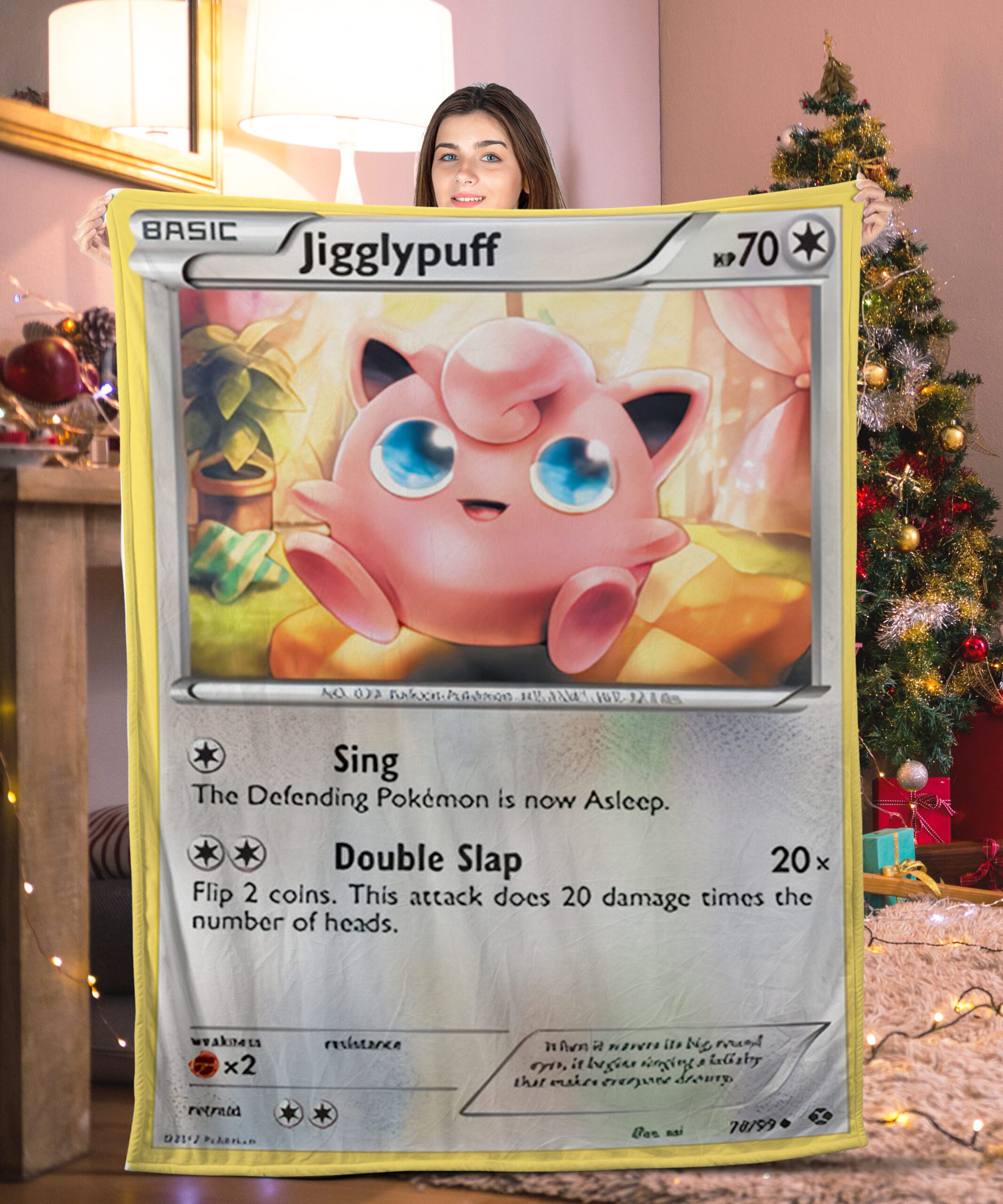 Cute Pokemon Jigglypuff Pokemon Card Blanket 552359