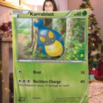 Cute Pokemon Karrablast Pokemon Card Blanket 153073
