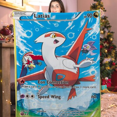 Cute Pokemon Latias Pokemon Card Blanket 832726