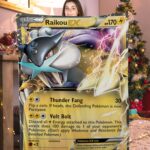 Cute Pokemon Raikou EX Pokemon Card Blanket 807977