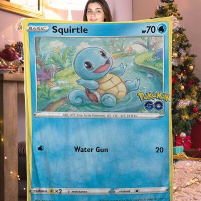 Cute Pokemon Squirtle Pokemon Card Blanket 254908