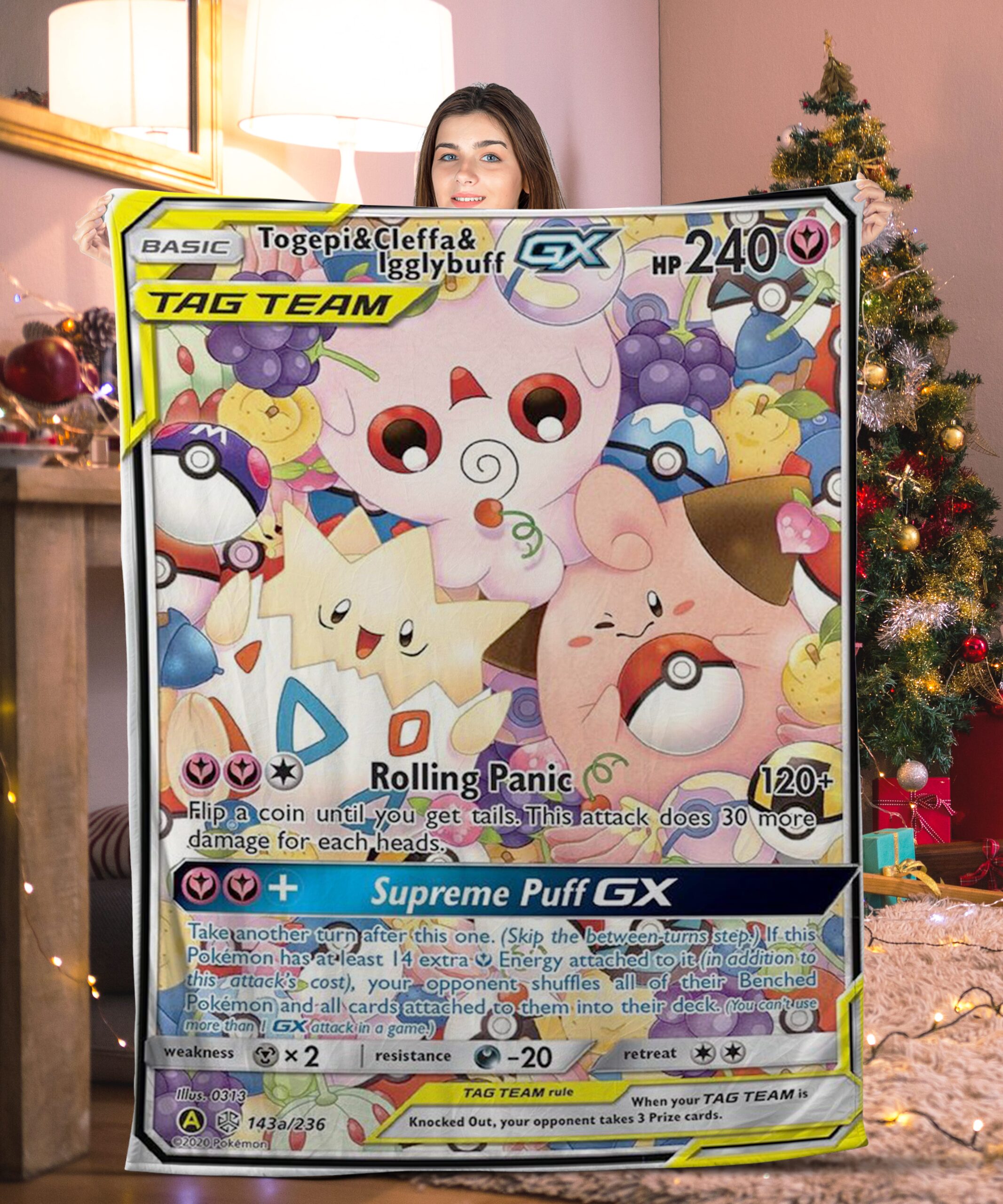 Cute Pokemon Togegi & Cleffa & Igglybuff Pokemon Card Blanket 605299