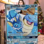 Cute Pokemon Vaporeon GX Pokemon Card Blanket 785193