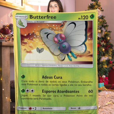 Funny Pokemon Butterfree Pokemon Card Blanket 846828