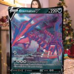 Funny Pokemon Eternatus V Pokemon Card Blanket 775983