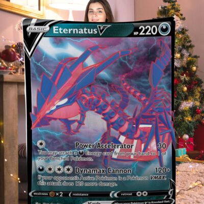 Funny Pokemon Eternatus V Pokemon Card Blanket 775983