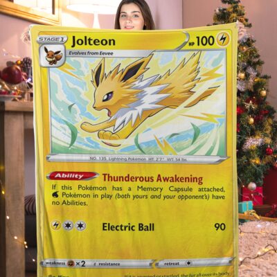 Funny Pokemon Jolteon Pokemon Card Blanket 544201