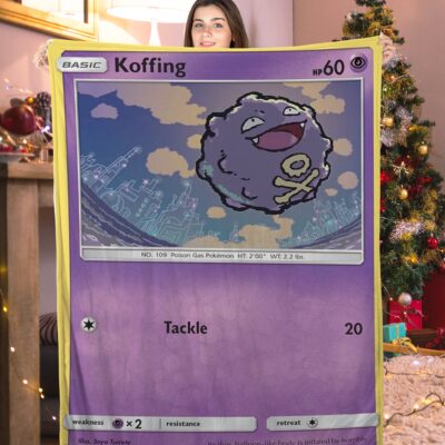 Funny Pokemon Koffing Pokemon Card Blanket 831183