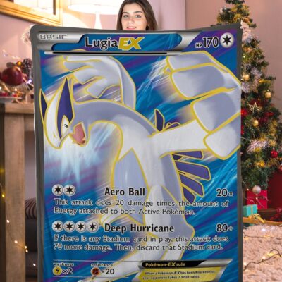 Funny Pokemon Lugia EX Pokemon Card Blanket 190717