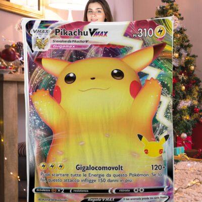Funny Pokemon Pikachu Vmax Pokemon Card Blanket 138450