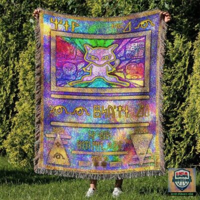 Pokemon Ancient Mewtwo Custom Woven Blanket   -ts-blanket-150822-19