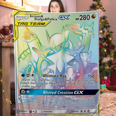 Pokemon Arceus, Dialga And Palkia Pokemon Card Blanket 965288