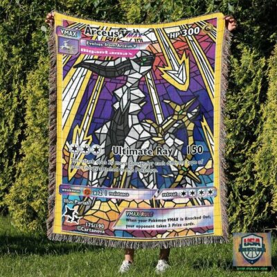 Pokemon Arceus Stain Glass Custom Woven Blanket   -ts-blanket-150822-11