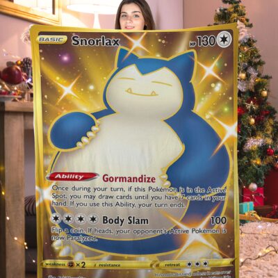 Pokemon Basic Snorlax Pokemon Card Blanket 536169