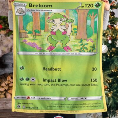 Pokemon Breloom Fusion Strike Blanket   -WMFRO-9981