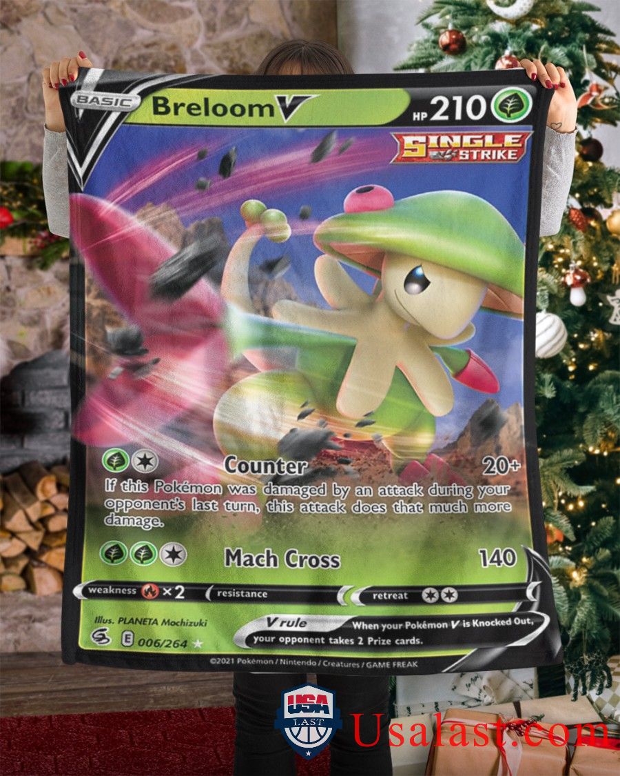 Pokemon Breloom V Single Strike Blanket -JCH1A-1878