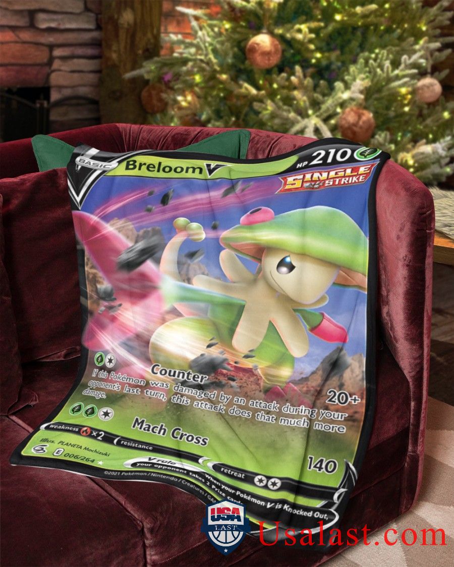 Pokemon Breloom V Single Strike Blanket -JCH1A-1878 - Image 2