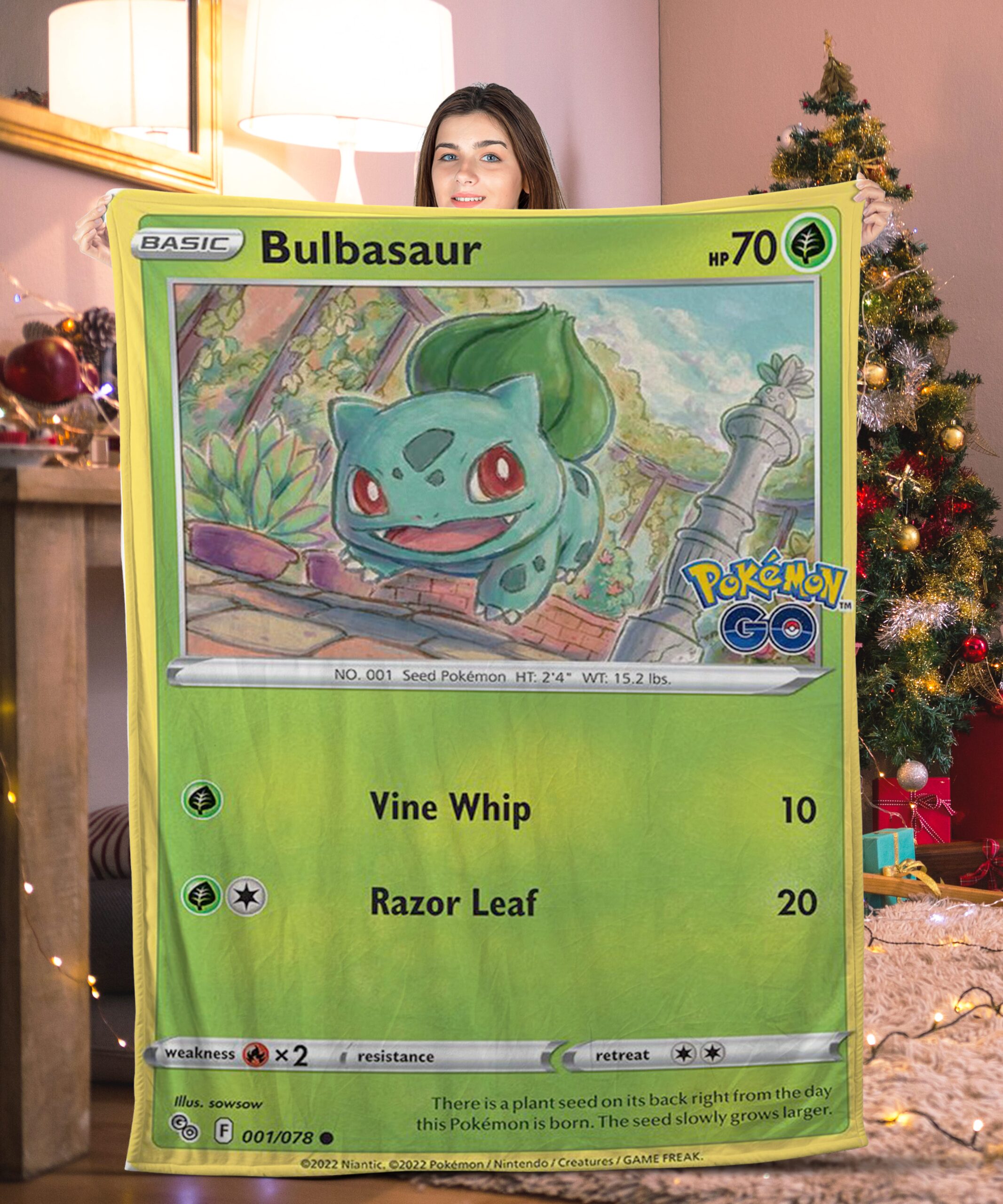 Pokemon Bulbasaur Pokemon Card Blanket 145617