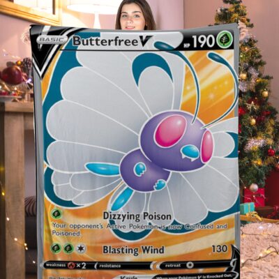 Pokemon Butterfree V Pokemon Card Blanket 481131