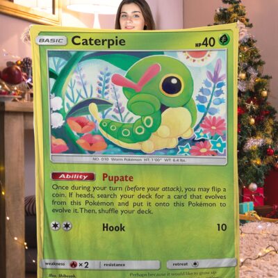 Pokemon Caterpie Pokemon Card Blanket 859231