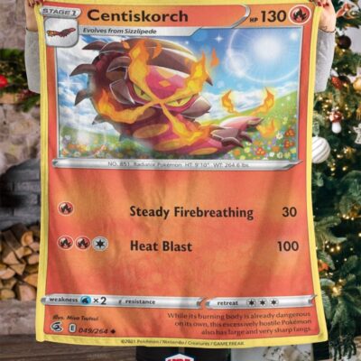 Pokemon Centiskorch Fusion Strike Blanket   -KQQ2B-9731