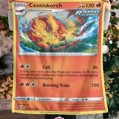 Pokemon Centiskorch Rapid Strike Blanket   -SMPHP-2670