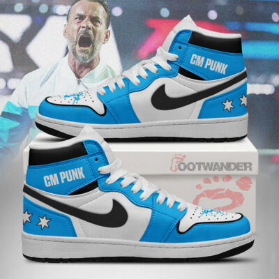 CM Punk Blue AJ1 Shoes-RN27092505