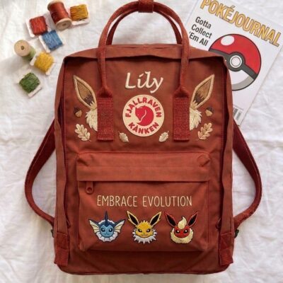 Pokemon Fjallraven Kanken Hand-Embroidered Backpack
