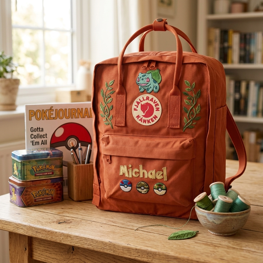 Pokemon Fjallraven Kanken Hand-Embroidered Backpack - Image 4
