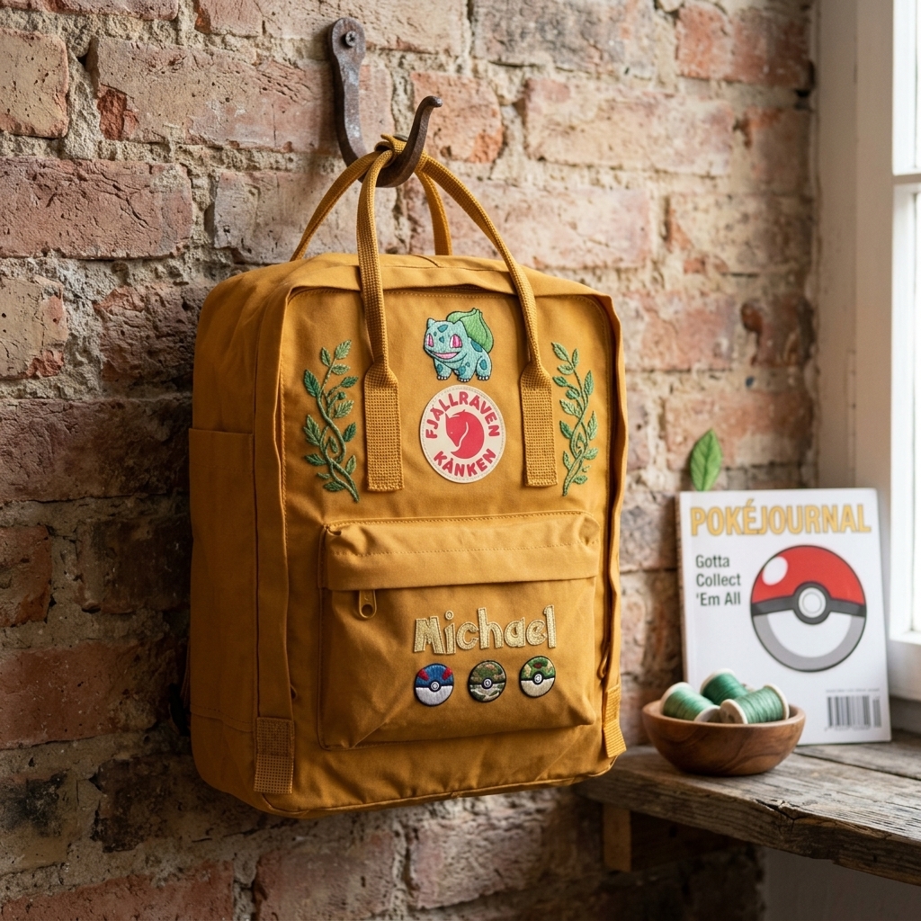 Pokemon Fjallraven Kanken Hand-Embroidered Backpack - Image 3