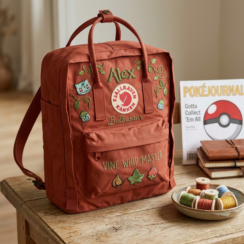 Pokemon Fjallraven Kanken Hand-Embroidered Backpack - Image 4