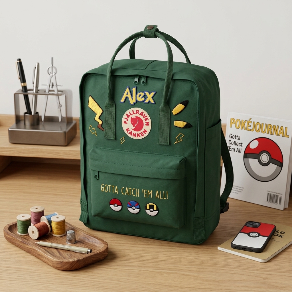 Pokemon Fjallraven Kanken Hand-Embroidered Backpack - Image 10