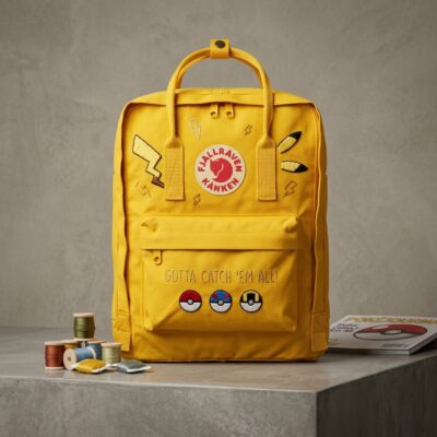 Pokemon Fjallraven Kanken Hand-Embroidered Backpack