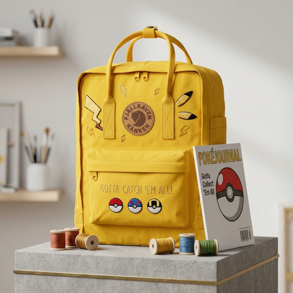 Pokemon Fjallraven Kanken Hand-Embroidered Backpack - Image 6