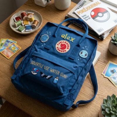 Pokemon Fjallraven Kanken Hand-Embroidered Backpack