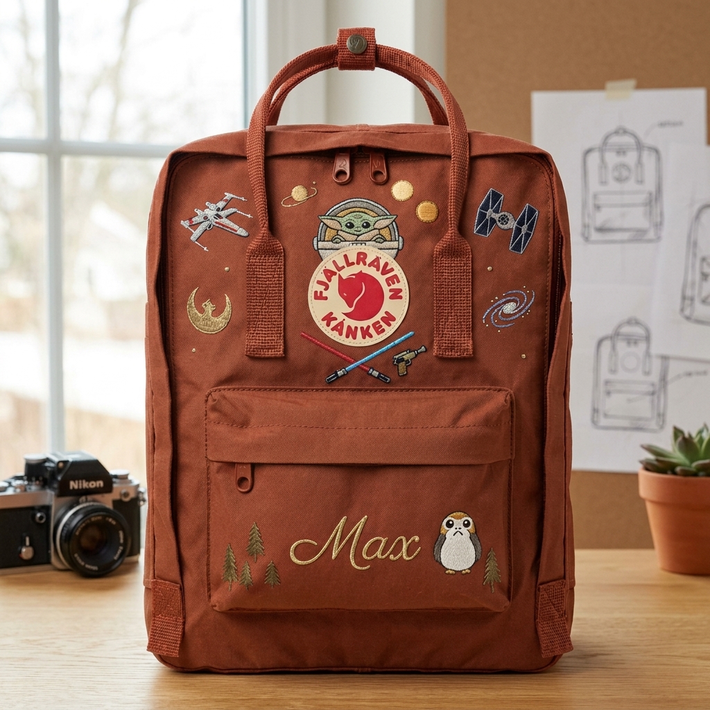 Star Wars Fjallraven Kanken Hand-Embroidered Backpack - Image 4