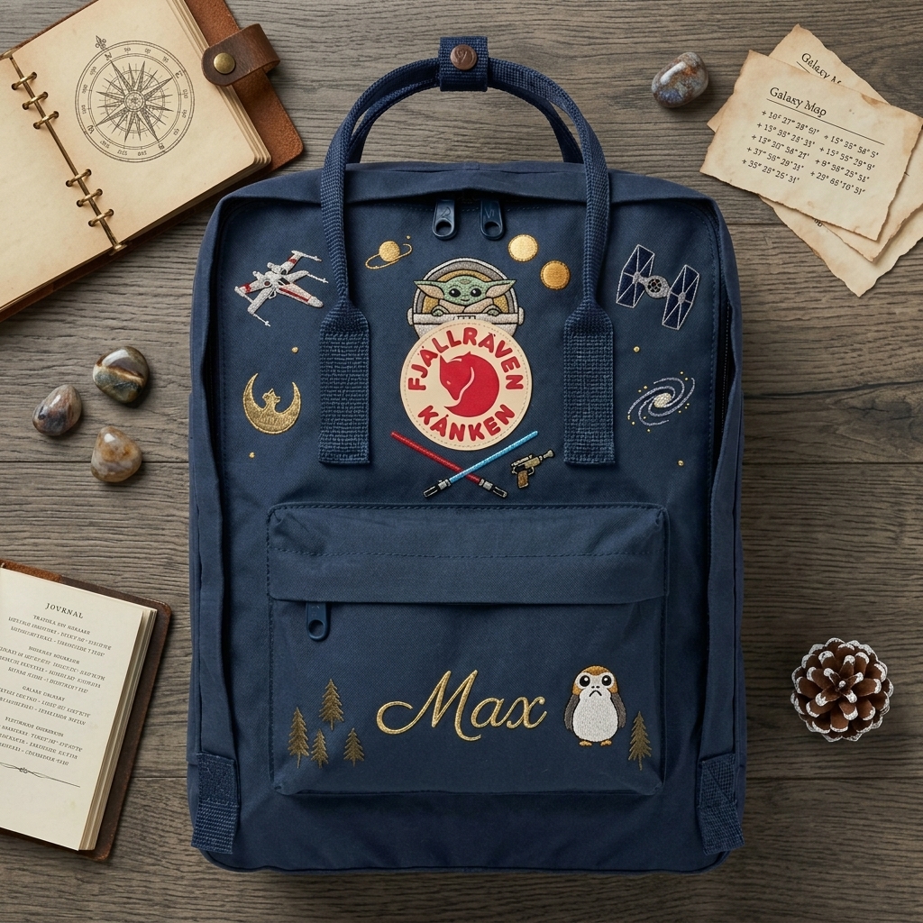 Star Wars Fjallraven Kanken Hand-Embroidered Backpack - Image 3