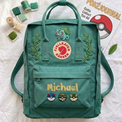 Pokemon Fjallraven Kanken Hand-Embroidered Backpack