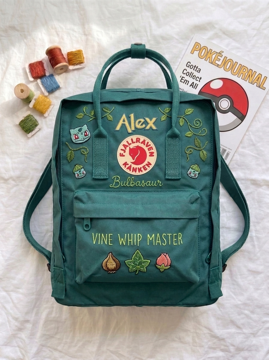 Pokemon Fjallraven Kanken Hand-Embroidered Backpack - Image 3
