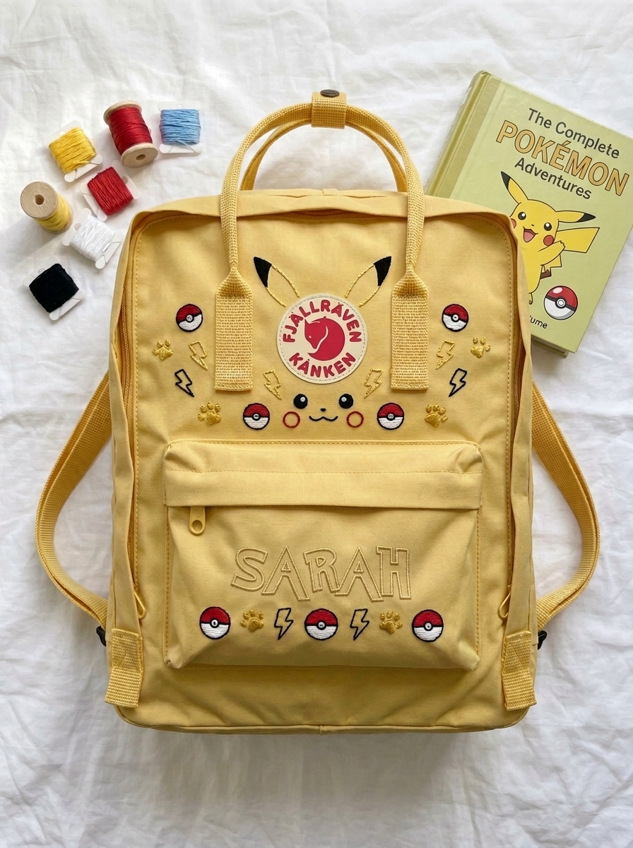 Pokemon Fjallraven Kanken Hand-Embroidered Backpack - Image 3