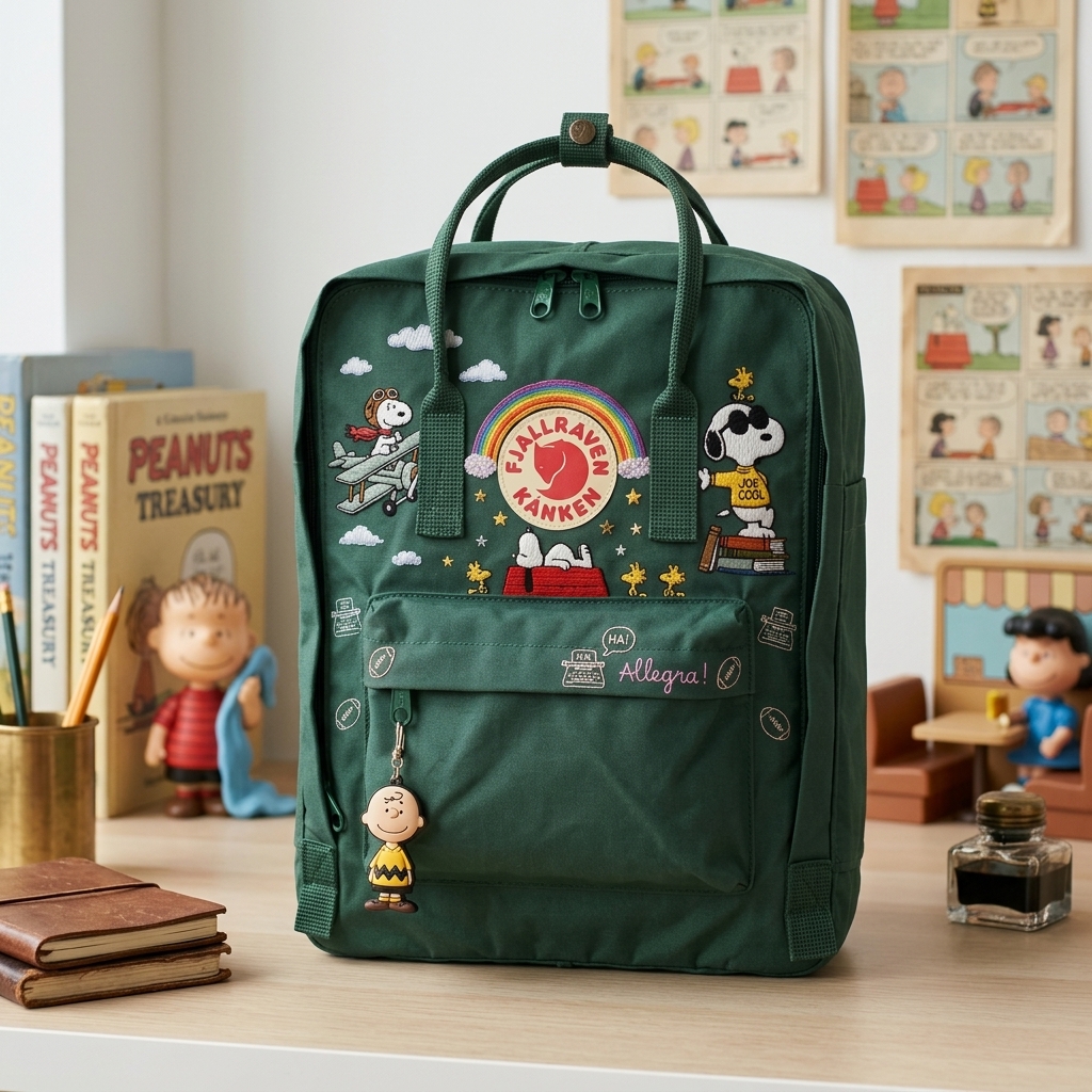 Snoopy Fjallraven Kanken Hand-Embroidered Backpack - Image 4
