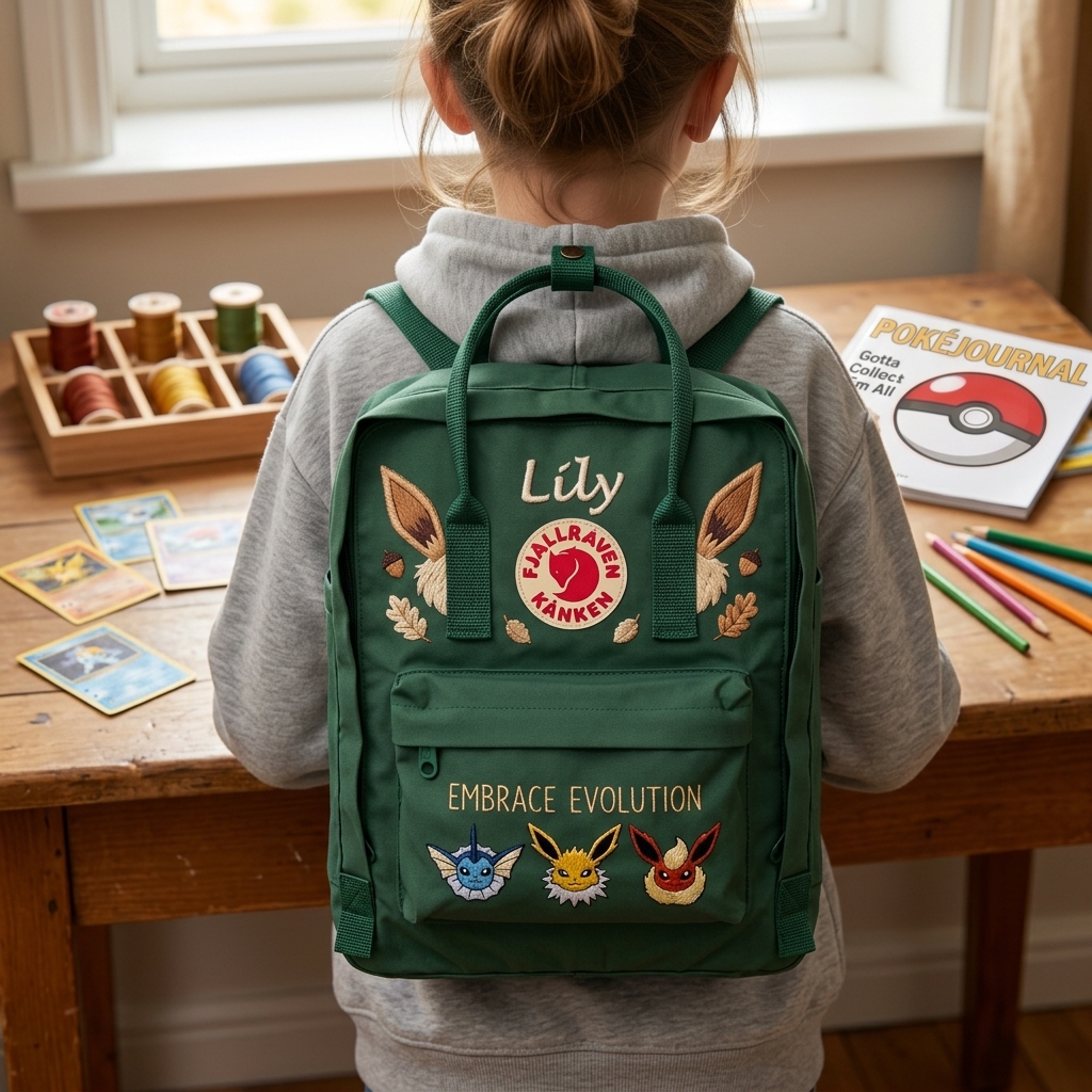 Pokemon Fjallraven Kanken Hand-Embroidered Backpack - Image 3