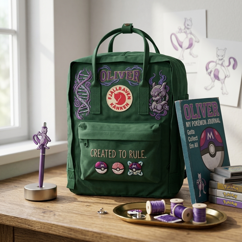 Pokemon Fjallraven Kanken Hand-Embroidered Backpack - Image 5