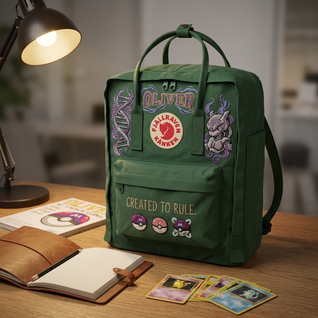 Pokemon Fjallraven Kanken Hand-Embroidered Backpack - Image 3