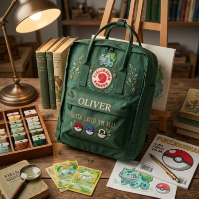 Pokemon Fjallraven Kanken Hand-Embroidered Backpack