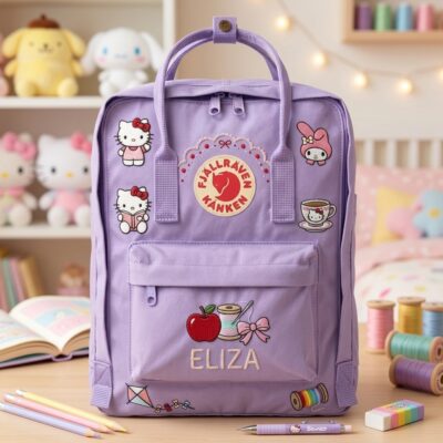 Hello Kitty Fjallraven Kanken Hand-Embroidered Backpack