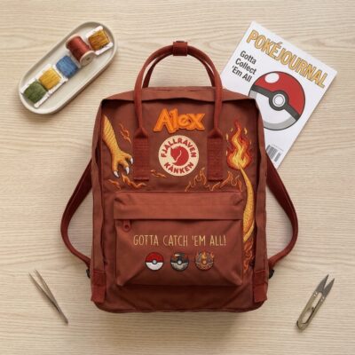Pokemon Fjallraven Kanken Hand-Embroidered Backpack